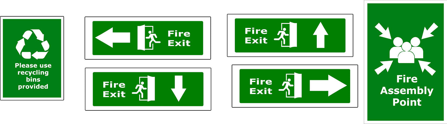 Racing Yard pack of 41 Self-Adhesive Vinyl Safety Signs