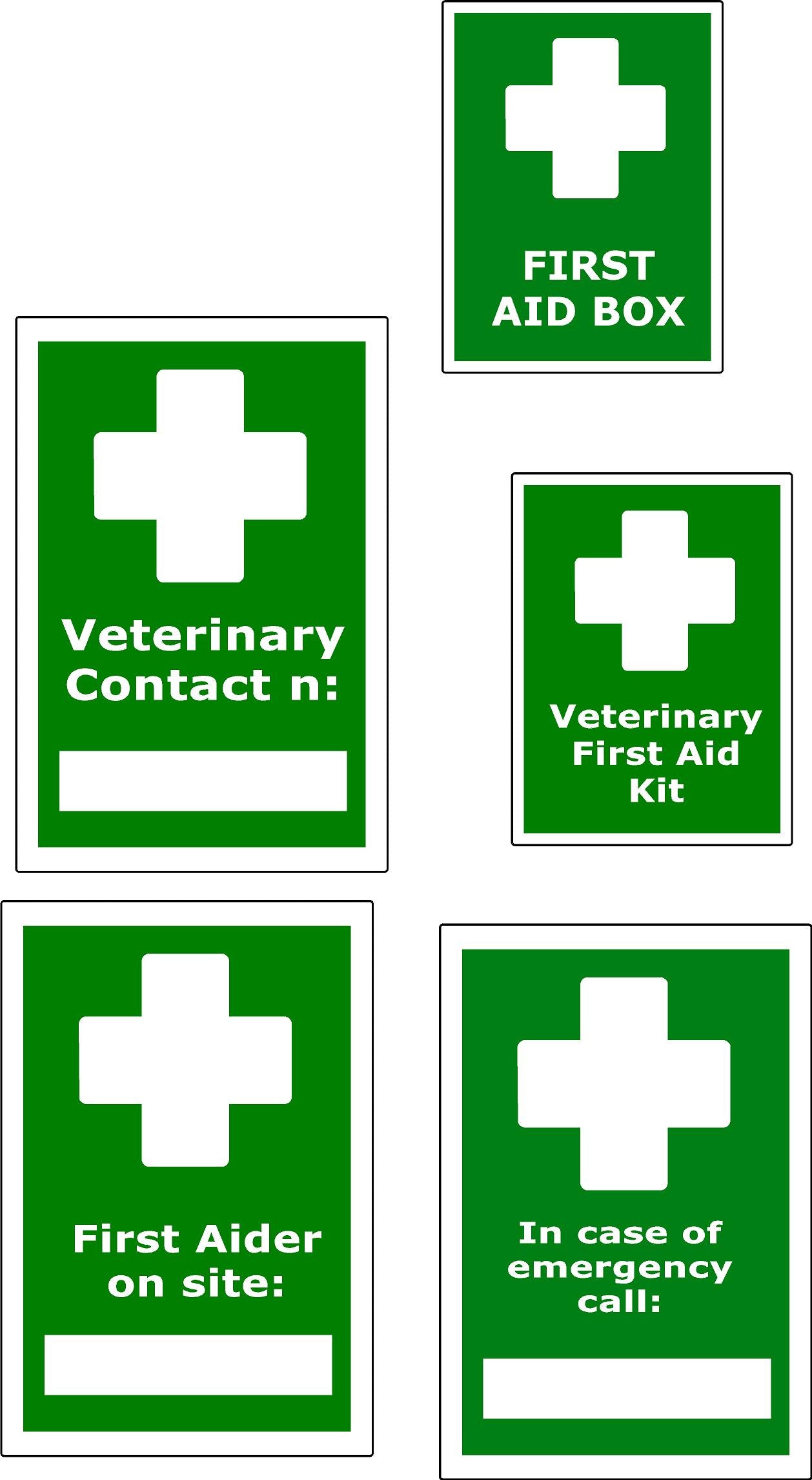 Racing Yard pack of 41 Self-Adhesive Vinyl Safety Signs