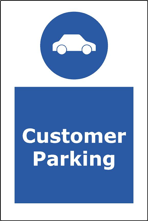 Customer Parking Self Adhesive Vinyl Sign