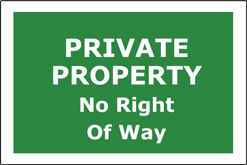 Private Property No Right of Way