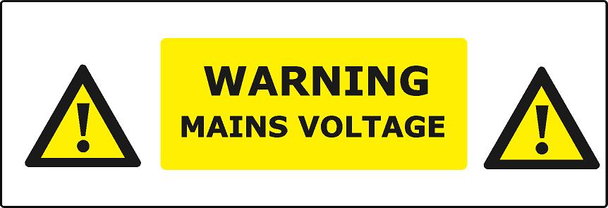 Warning Mains Voltage