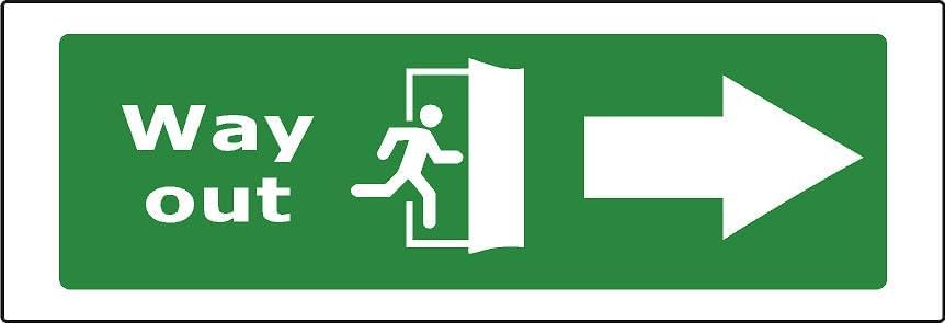 Way Out Right arrow