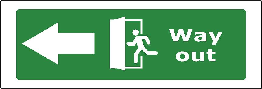 Way Out Left arrow