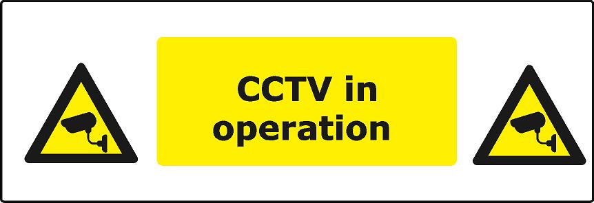 CCTV in Operation Self-Adhesive Vinyl Sign