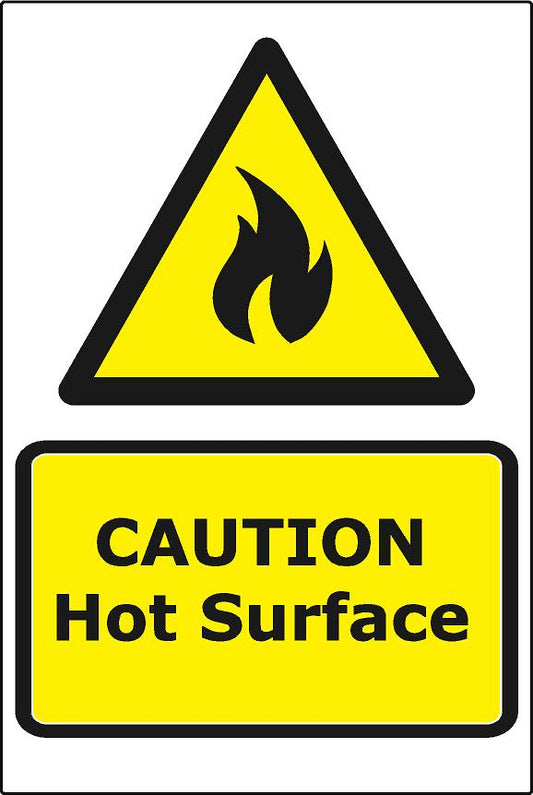 Caution Hot Surface portrait