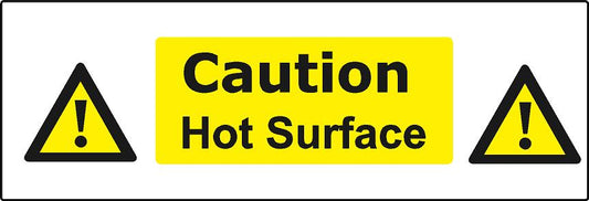 Caution Hot Surface! Self-Adhesive Vinyl Sign