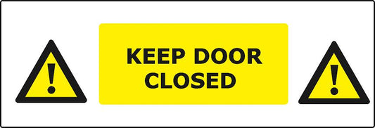 Keep Door Closed Self-Adhesive Vinyl Sign