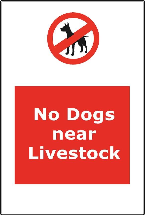 No Dogs near Livestock