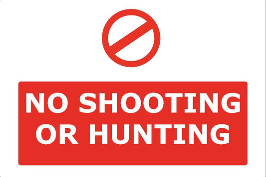 No shooting or hunting