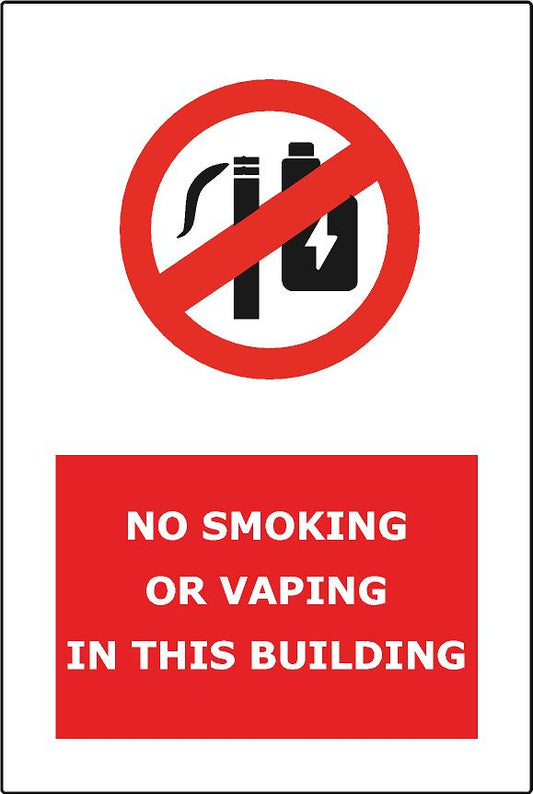 No Smoking or Vaping in this building