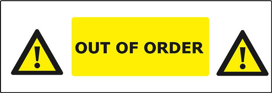 Out of Order Self-Adhesive Vinyl Sign